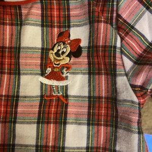 🎅 Disney Minnie Mouse Nightgown or Top Plaid SZ 5/6